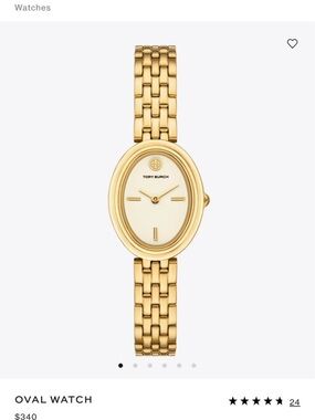 Tory Burch Women's Gold Oval Bracelet Watch - Gold
